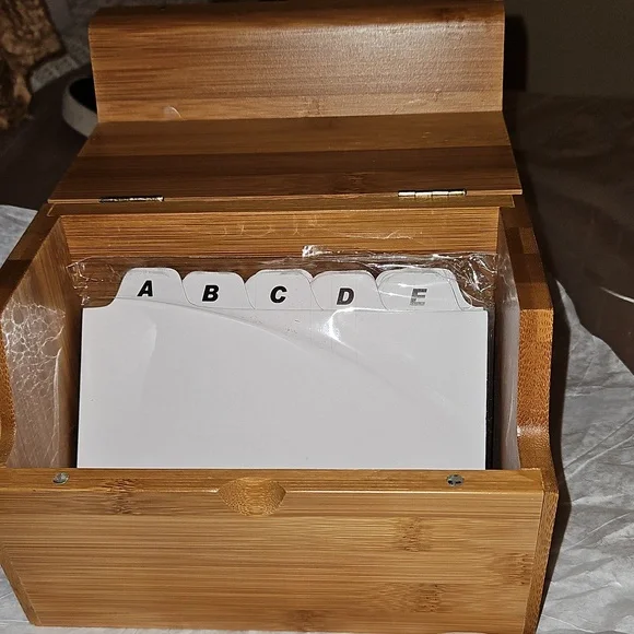 POTTERY BARN Recipe Box W/ Dividers. NWOT - Picture 8 of 11